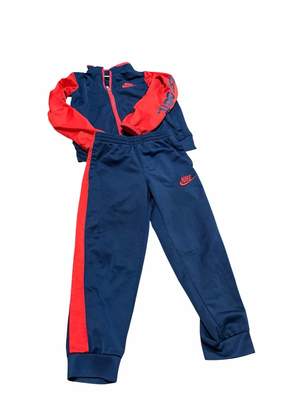 Nike 2-Piece Tracksuit Set 4T Blue & Red Toddler Outfit – Excellent Condition - Picture 5 of 5